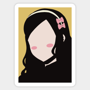 CAROL OLSTON MINIMALIST DESIGN FROM TOMO CHAN IS A GIRL ANIME Sticker